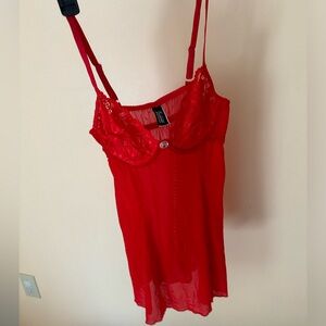 Red Lingerie Top